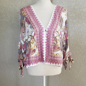 Free people quarter sleeve blouse